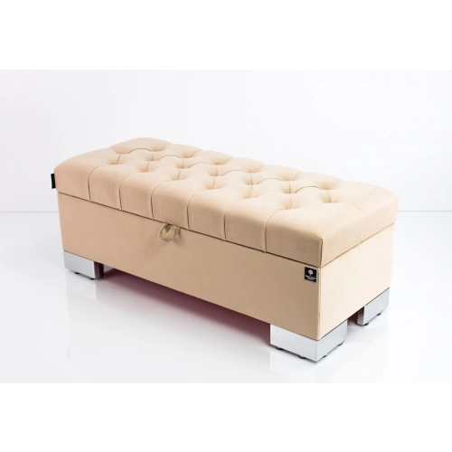Kufer Pikowany CHESTERFIELD  Cappuccino / Model Q-4 Rozmiary od 50 cm do 200 cm